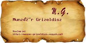 Munzár Grizeldisz névjegykártya